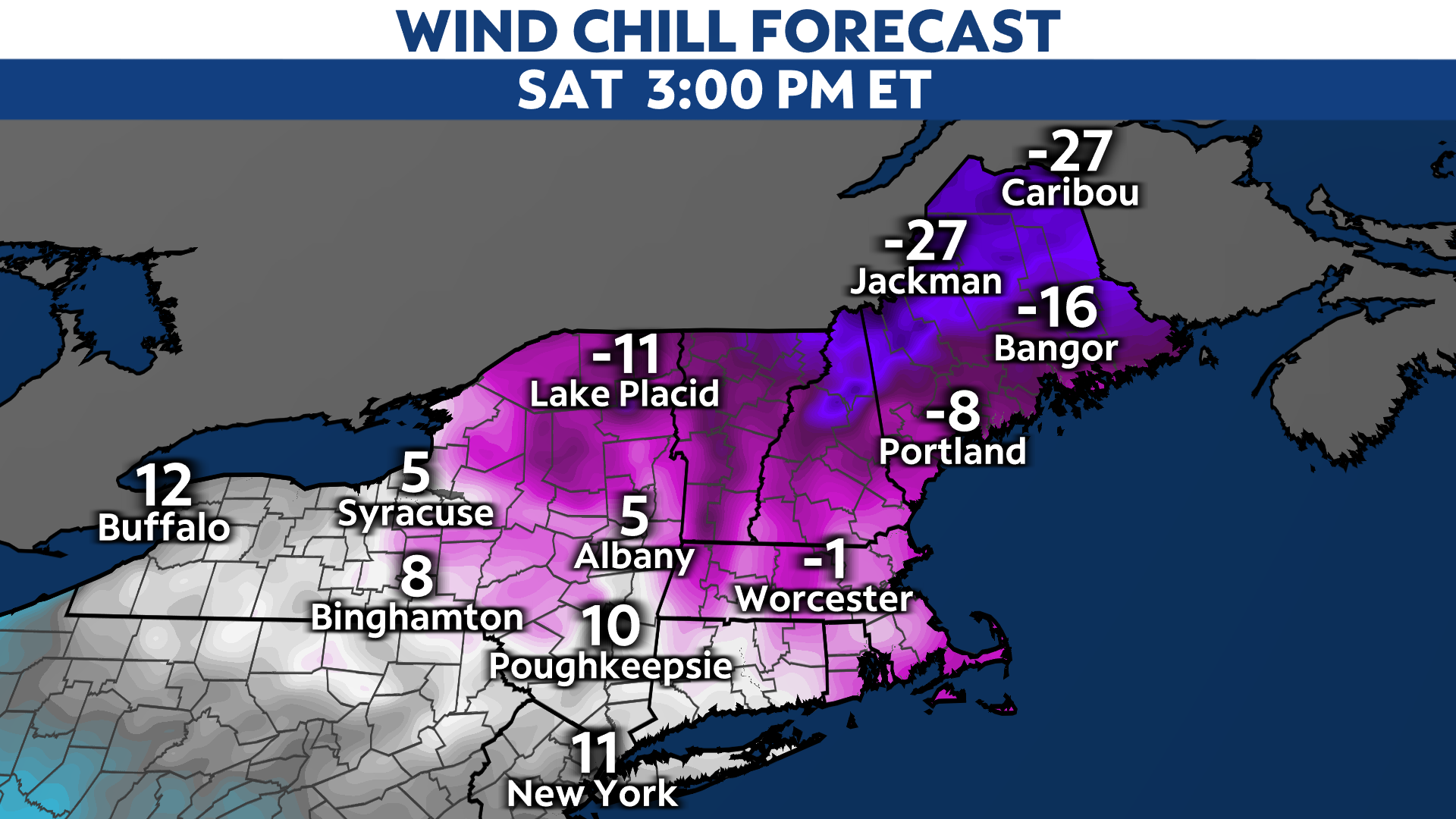 Arctic air blasts the Northeast this weekend